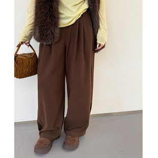 胖mm冬季加厚山本裤休闲裤木子理想大码女松紧腰宽松阔腿裤200斤