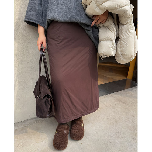 木子理想胖mm大码直筒羽绒半裙