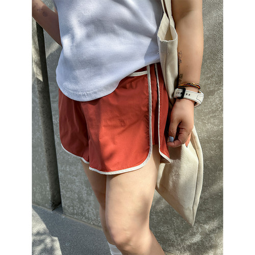 木子理想胖mm大码复古运动短裤