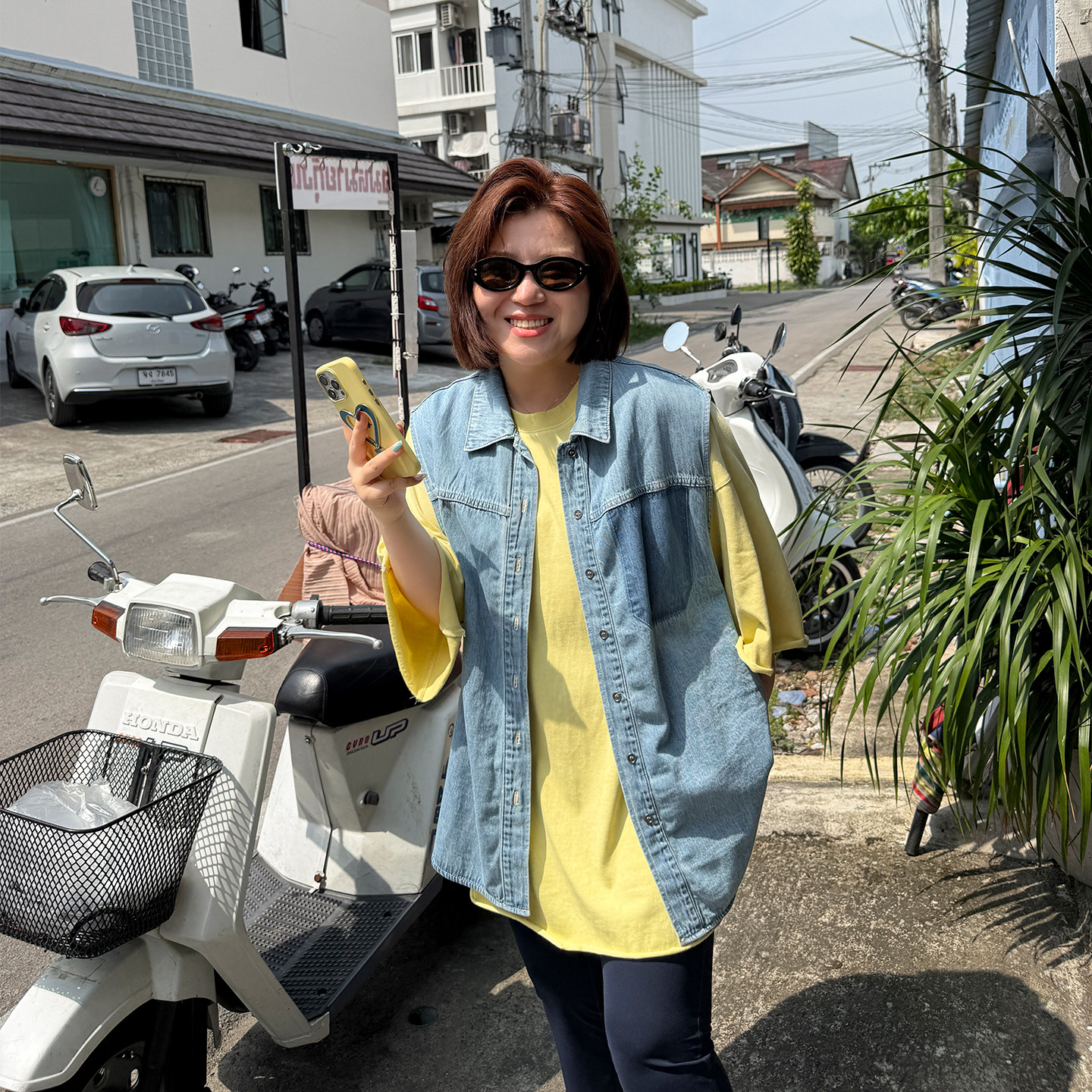 胖mm衬衫式牛仔马甲木子理想大码女装春夏200斤休闲无袖衬衫马夹