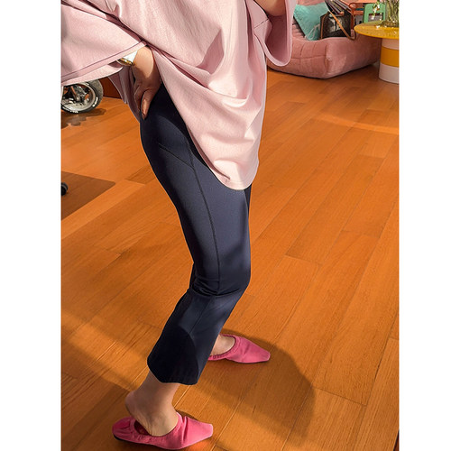 木子理想胖mm大码高弹舒适微喇裤