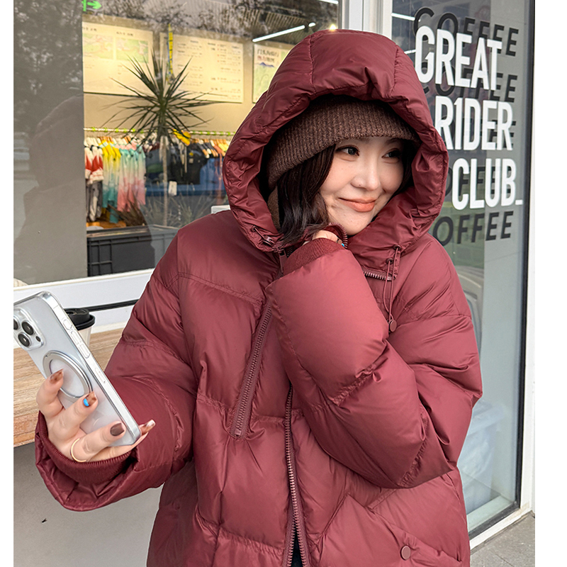 木子理想胖mm大码90白鸭绒羽绒服