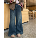 加绒保暖喇叭裤 胖mm冬季 女装 木子理想大码 200斤 显瘦显腿长牛仔裤