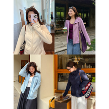 胖mm显瘦连帽卫衣木子理想大码女装秋季拉链休闲百搭外套200斤