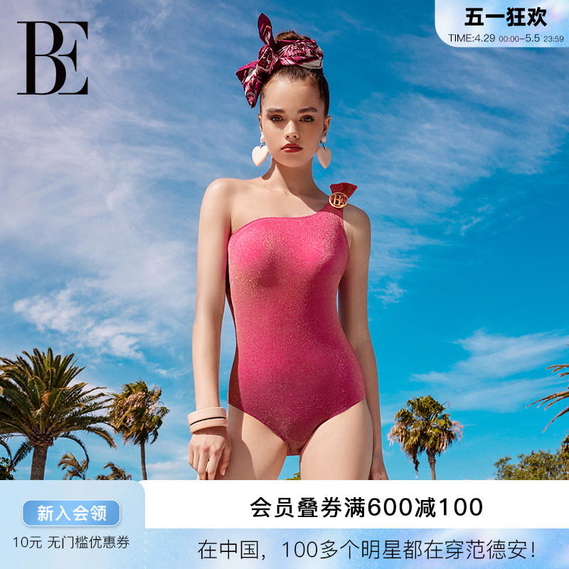 BE范德安QUEEN系列2024新品限定连体泳衣女 性感显瘦游泳裹裙套装