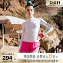 BE范德安冲浪系列分体泳衣女防晒长袖 保守遮肉速干游泳馆 套装 时尚