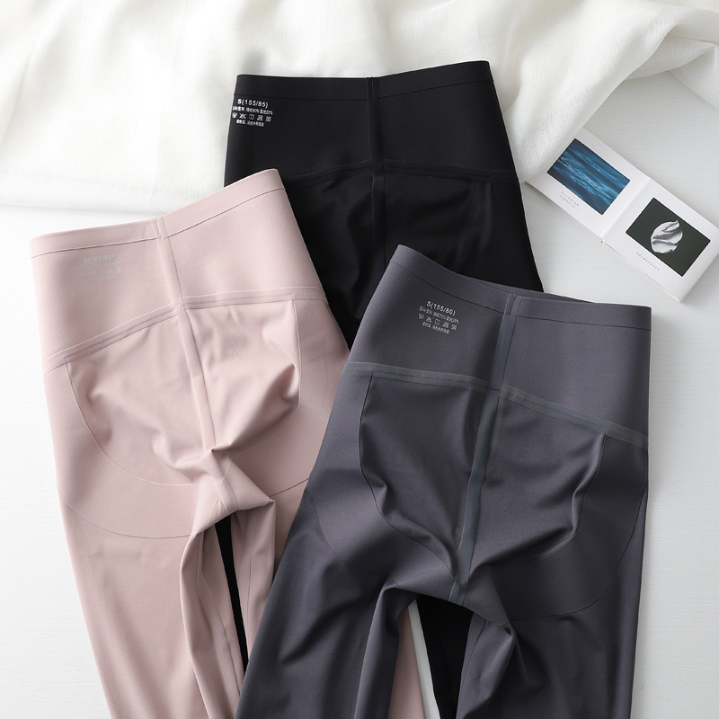 鲨鱼打底裤女春秋外穿高腰黑色紧身提臀芭比裤弹力收腹瑜伽裤薄款