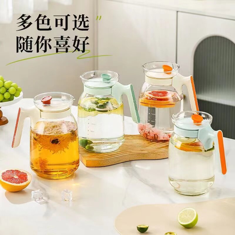 透明水壶玻璃冷水壶茶水壶耐热冷热两用水杯凉水杯大容量新款家用