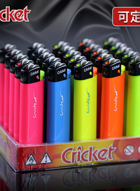进口草蜢cricket正品一次性滑轮砂轮式打火机广告定制定做印字潮
