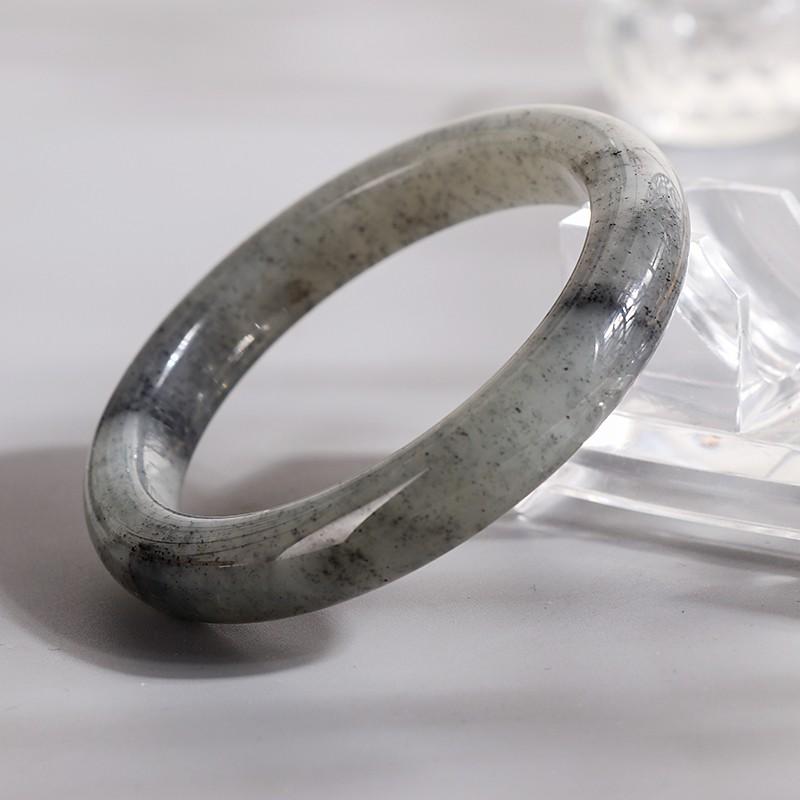 手镯和田玉青花扁条玉镯子礼物女