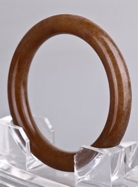 手镯胖圆条女和田玉糖玉保真镯子