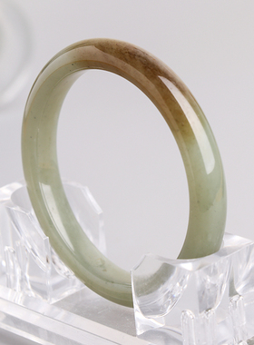 手镯女款扁手镯和田玉糖白玉镯子