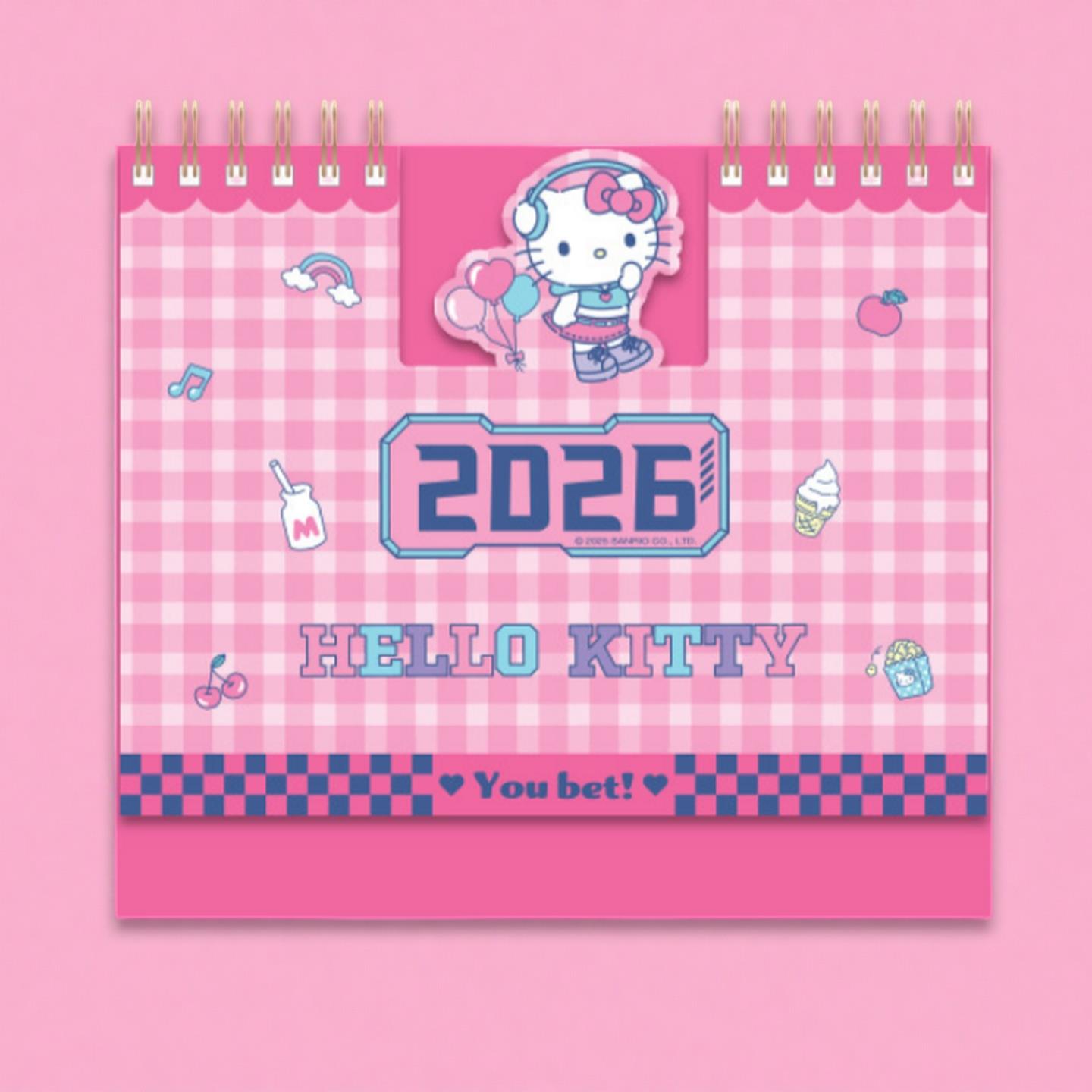 Kitty台历2026日历日程表卡通计划本凯蒂猫月历桌面摆件kt备忘录