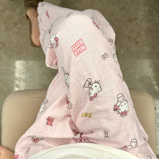 凯蒂猫宽松居家薄款 家居服软妹春秋休闲Kitty长裤 嗨喽kt睡裤 薄款