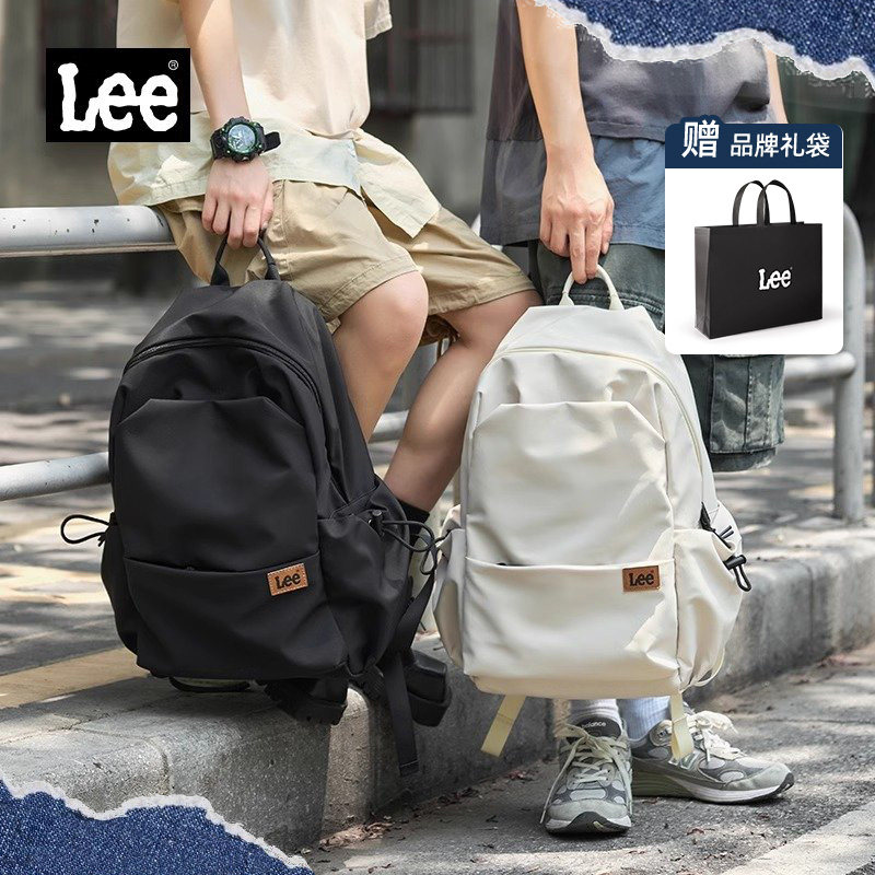 Lee官方新款双肩包男背包初中生高中男书包大学生户外大容量旅行图片