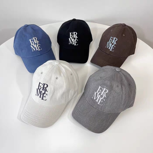 韩国东大门代购 新款 时尚 字母刺绣显脸小遮阳软顶棒球帽鸭舌帽 夏季