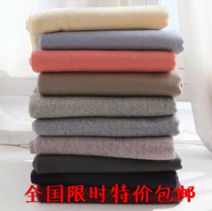 现货韩国东大门正品秋冬女纯色羊毛羊绒围巾超长加厚披肩两用