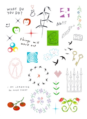 ins风小众高级感纹身贴可爱插画卡通防水持久女生纹身贴