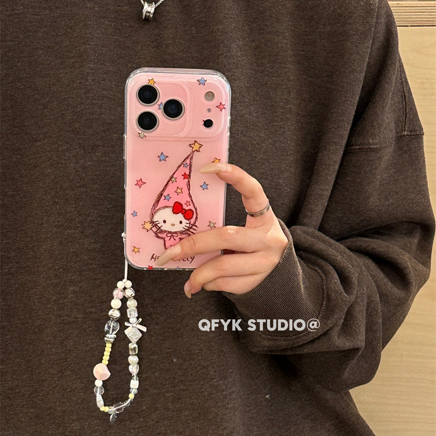 粉色少女心星星长帽子适用iPhone17promax苹果15pro手机壳14链条13promax新款17女16全包15防摔16pro女,3C数码配件,手机保护套/壳,淘宝优惠券,粉丝福利购,淘宝优惠卷