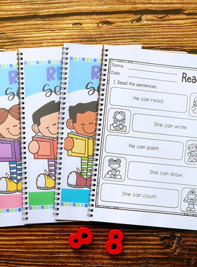 reading sentences 小学英语流利阅读 描红连线 多种趣味练习题纸