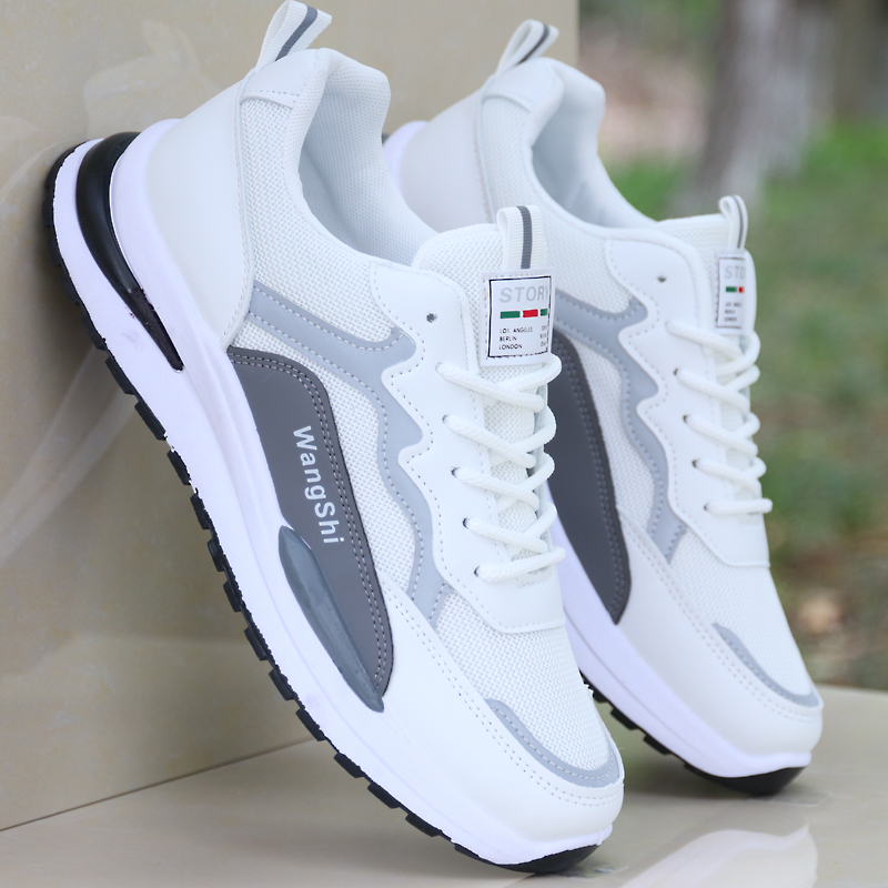 冬季运动鞋男款网面网鞋跑鞋透气防臭跑步休闲鞋子男士软底慢跑鞋