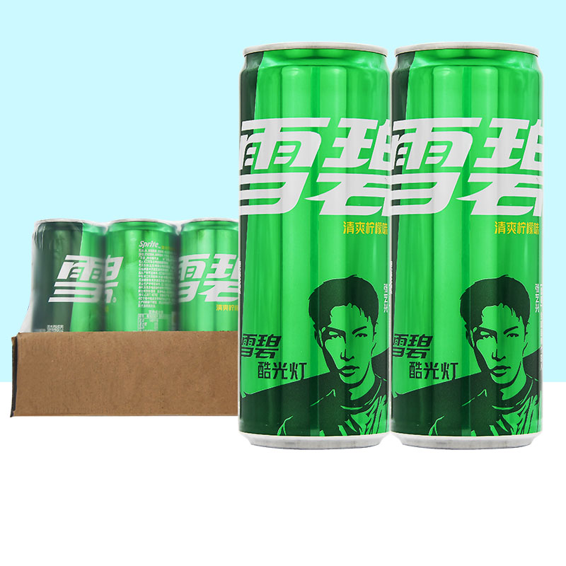 雪碧摩登罐装碳酸饮料柠檬味有糖汽水330mL*6/12罐可口可乐出品 咖啡/麦片/冲饮 碳酸饮料 原图主图