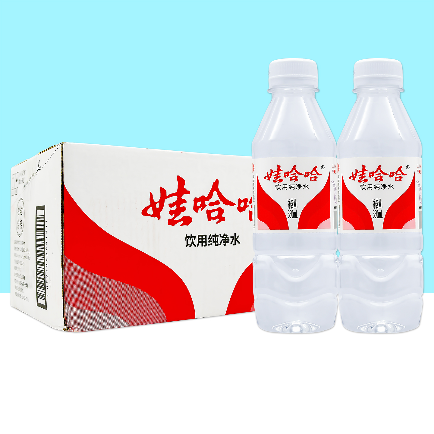 娃哈哈饮用水纯净水350ml*24瓶整箱装非矿泉水办公家庭专用饮用水