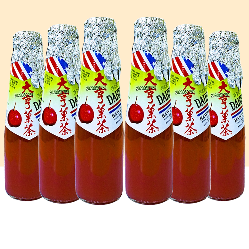 大亨果茶果汁 大亨山楂果汁饮料235ml*6瓶 童年回忆全国多省包邮