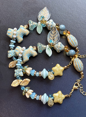 西高地与蝴蝶 串珠手链 捷克珠手链 手作手链 小狗手链