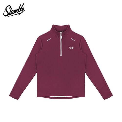 SLAMBLE立领半拉链加绒套头衫运动户外训练跑步骑行上衣春季新款