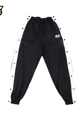 SLAMBLE美式全开排扣裤男女篮球训练运动裤束脚热身裤子休闲百搭