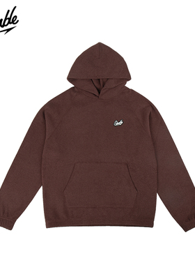 SLAMBLE秋冬新款蚂蚁布加绒连帽卫衣男女美式帽衫运动宽松休闲潮