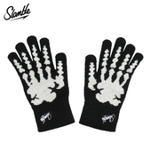 SLAMBLE手套跑步运动户外篮球训练保暖硅胶防滑毛线全指可触屏冬