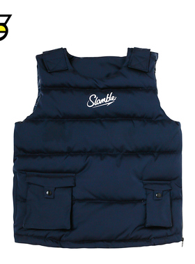 SLAMBLE厚款战术机能棉马甲背心 休闲运动服男潮冬季防风保暖棉绒