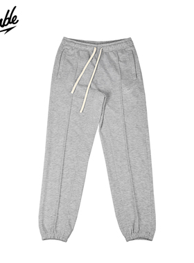 SLAMBLE运动美式卫裤男百搭宽松束脚休闲抽绳腰潮牌健身训练裤子