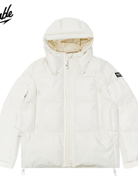 SLAMBLE秋冬季新款连帽背带棉服保暖男纯色宽松休闲棉衣外套加厚