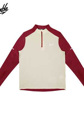 SLAMBLE跑步运动半拉链速干长袖T恤男女反光条骑行衣健身秋冬