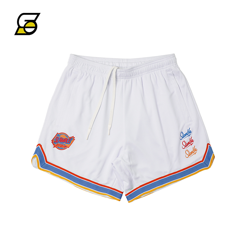 SLAMBLE夏季美式短裤双层网眼拉链五分裤专业篮球男子速干透气