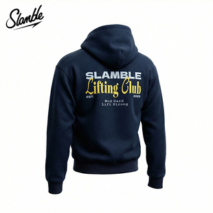 boxy卫衣华棉奥粒绒复合连帽卫衣健身运动 SLAMBLE秋冬加绒短款
