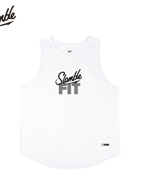 SLAMBLE夏季新款运动背心FIT篮球t恤速干透气无袖训练跑步健身衣
