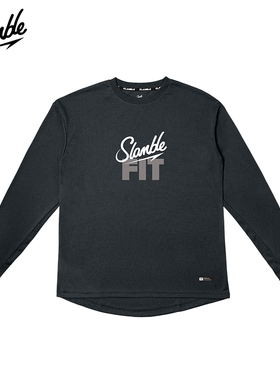SLAMBLE秋季新款FIT运动长袖T恤男圆领速干透气健身衣跑步投篮服