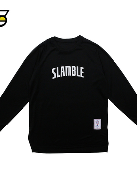 SLAMBLE长袖男t恤女速干排汗运动投篮球衣服宽松跑步训练健身秋冬