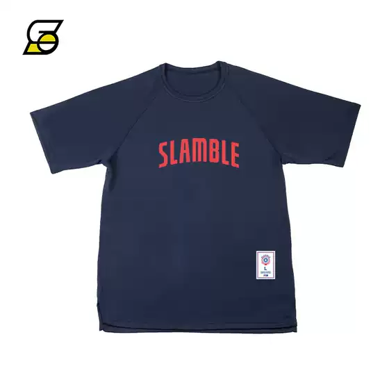 Slamble Simple Short-Sleeved Basketball Jersey Men's T-Shirt Women's Quick-Drying Sweat-Wicking Sports Shirt Loose Running Training