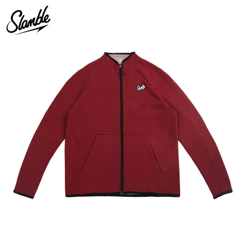 slamble男立领拉链夹克外套