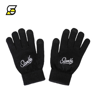 SLAMBLE触屏手套冬季 篮球运动防寒保暖硅胶耐磨防滑针织毛线手套