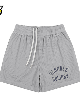 SLAMBLE夏季HOLIDAY双层网眼美式短裤男速干透气篮球运动裤五分裤