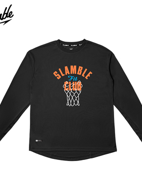SLAMBLE秋冬新款FIT美式篮球运动长袖男T恤速干透气投篮服上衣