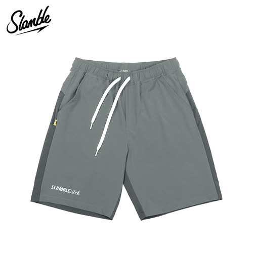 SLAMBLE拼色运动速干短裤