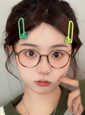 韩国进口超轻眼镜框女tr90小脸正圆近视可配镜片绿色豹纹防蓝光男