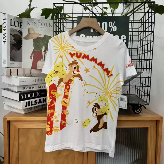 Women's Casual Round Neck Cartoon Print Short-Sleeve T-Shirt Clearance Sale 
